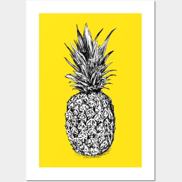 Pineapple Wall Art by rachelsfinelines